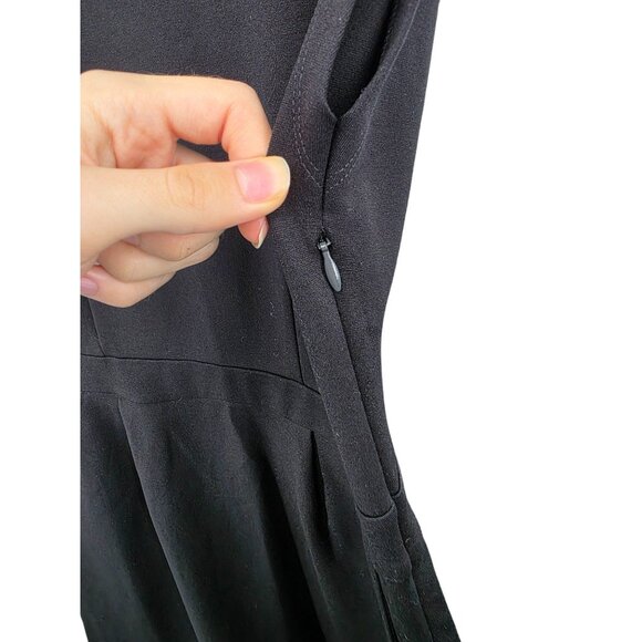 Quince Ultra-Stretch Ponte Cap Sleeve Dress Black Medium NWT - Picture 7 of 10